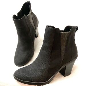 BLACK BARE TRAPS DASHA SLIP ON COMFORT POSTURE PLUS CHELSEA ANKLE BOOT SZ 10